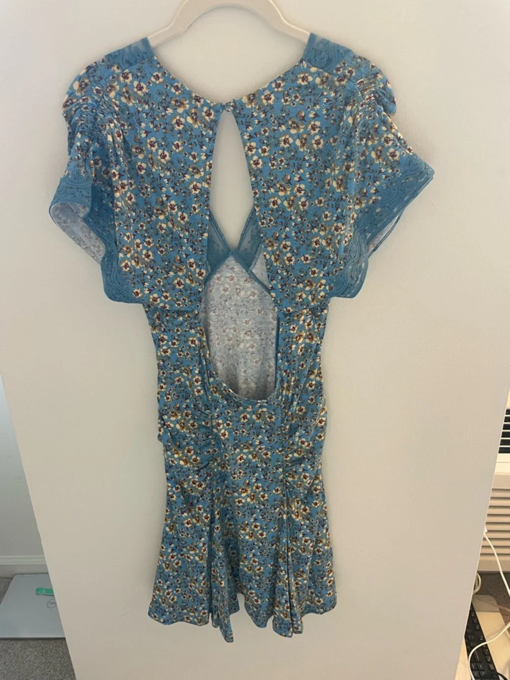 Free People Boho Summer Floral Lace-Trim Dress - Picture 2 of 6